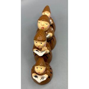 Vtg Dept 56‎  Ceramic Monks A Caroling Christmas Village